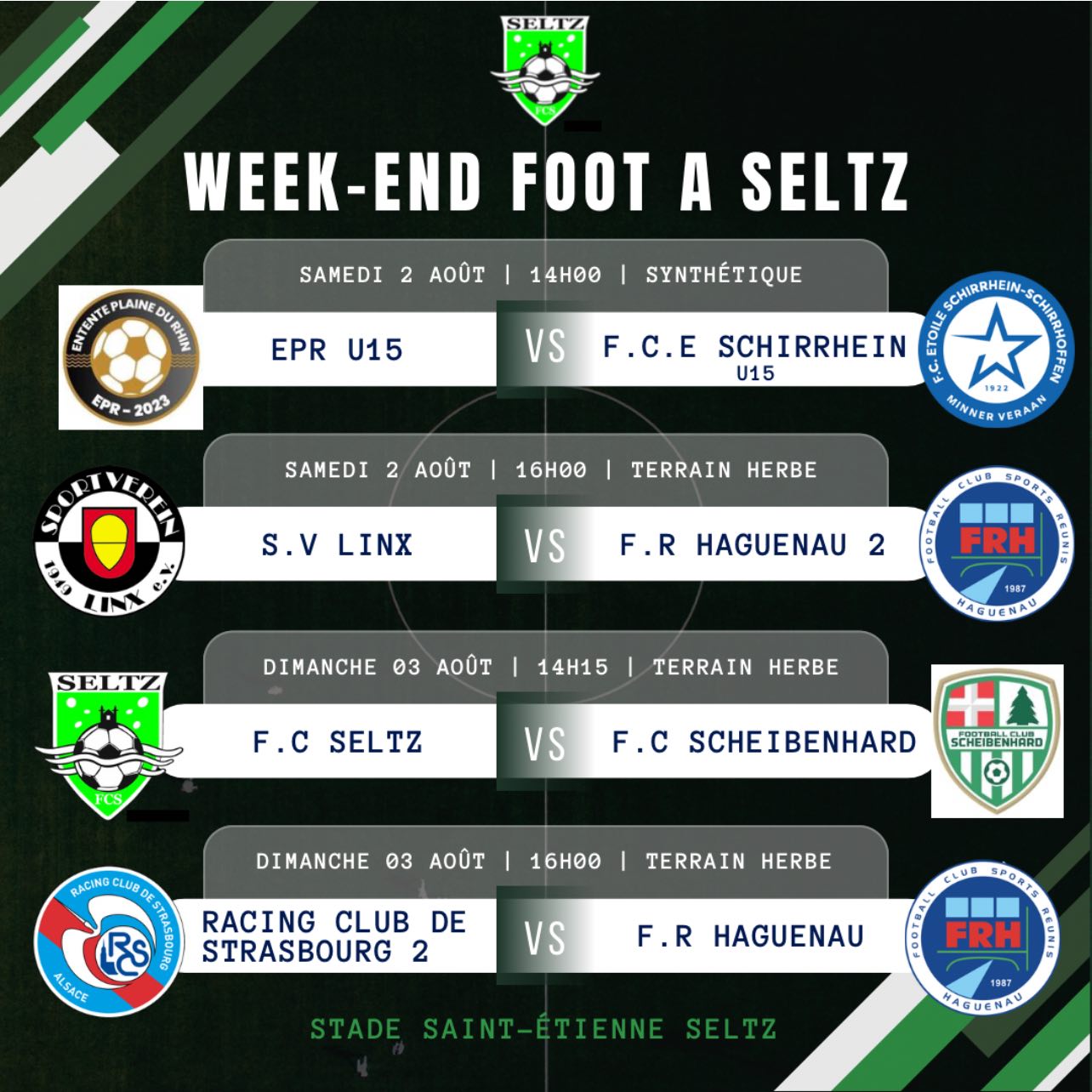Week-end foot du FC Seltz
