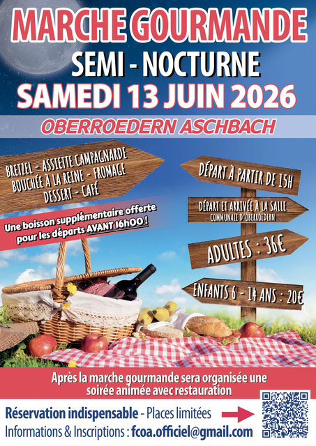 Marche gourmande semi nocturne du FC Oberroedern/Aschbach