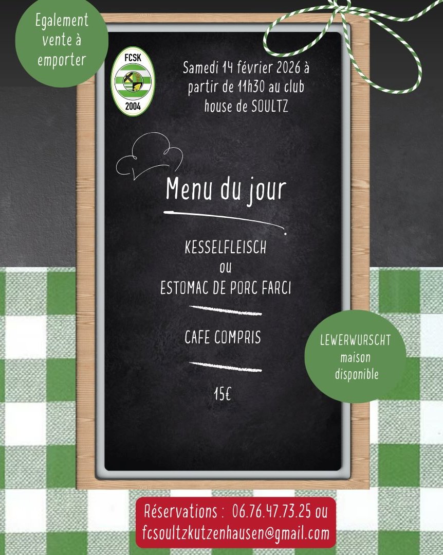 Kesselfleisch ou estomac de porc farci du FC Soultz/s/Forêt/Kutzenhausen