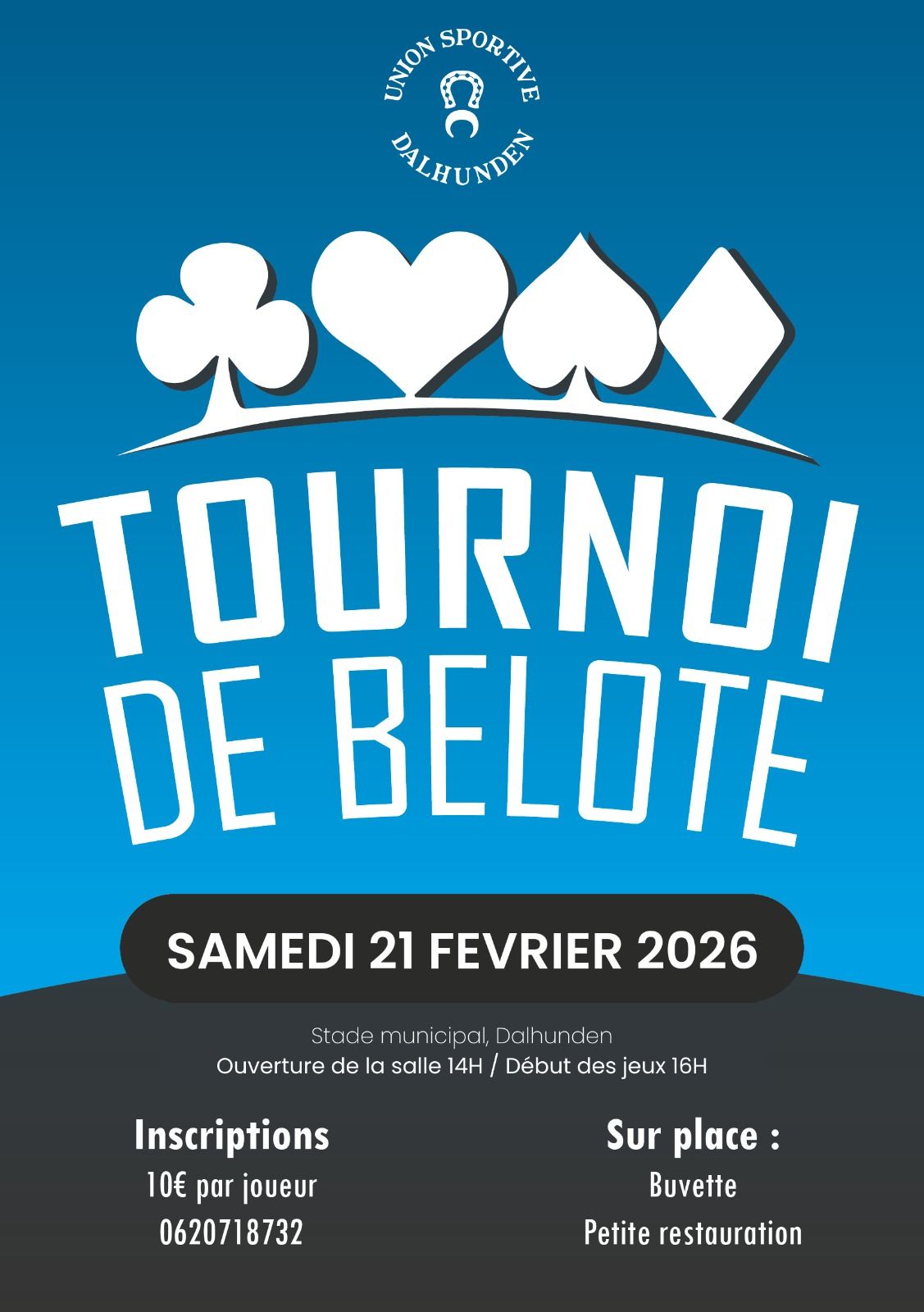 Tournoi de belote de l'US Dalhunden
