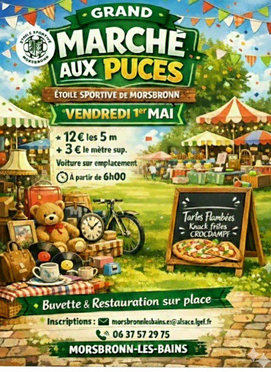 Grand marché aux puces de l'Etoile Sportive de Morsbronn