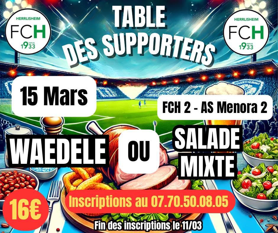 Table des supporters du FC Herrlisheim