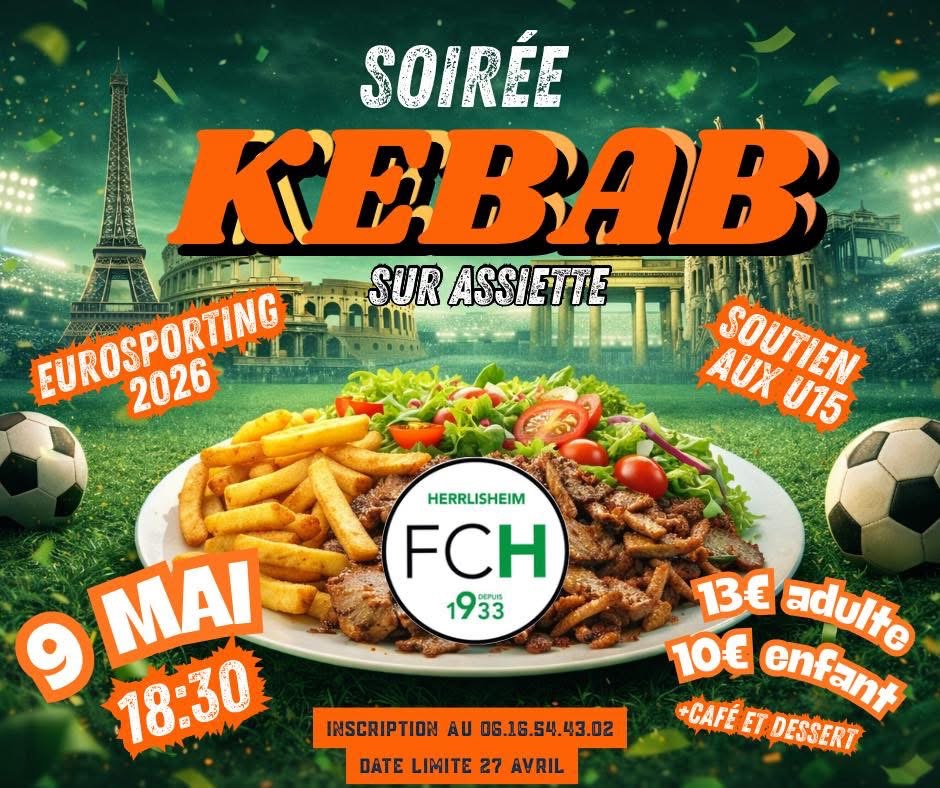 Soirée kebab sur assiette des U15 du FC Herrlisheim