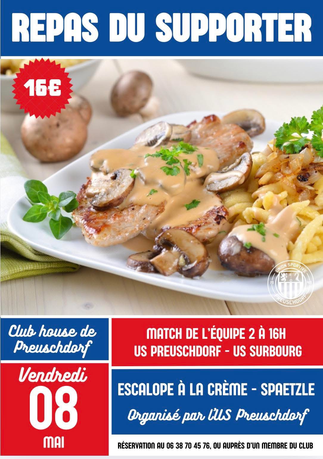 Repas du supporter de l'US Preuschdorf