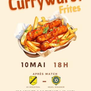 Repas currywurst-frites de l'US Schleithal