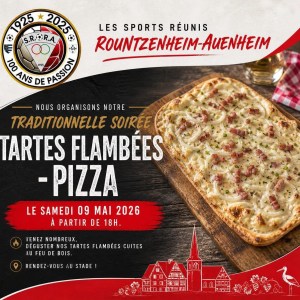 Traditionnelle soirée tartes flambées & pizzas du SR Rountzenheim/Auenheim