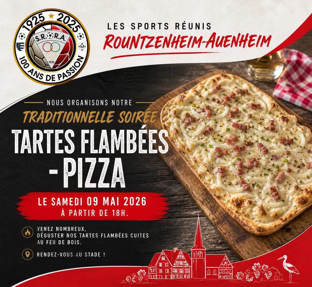 Traditionnelle soirée tartes flambées & pizzas du SR Rountzenheim/Auenheim