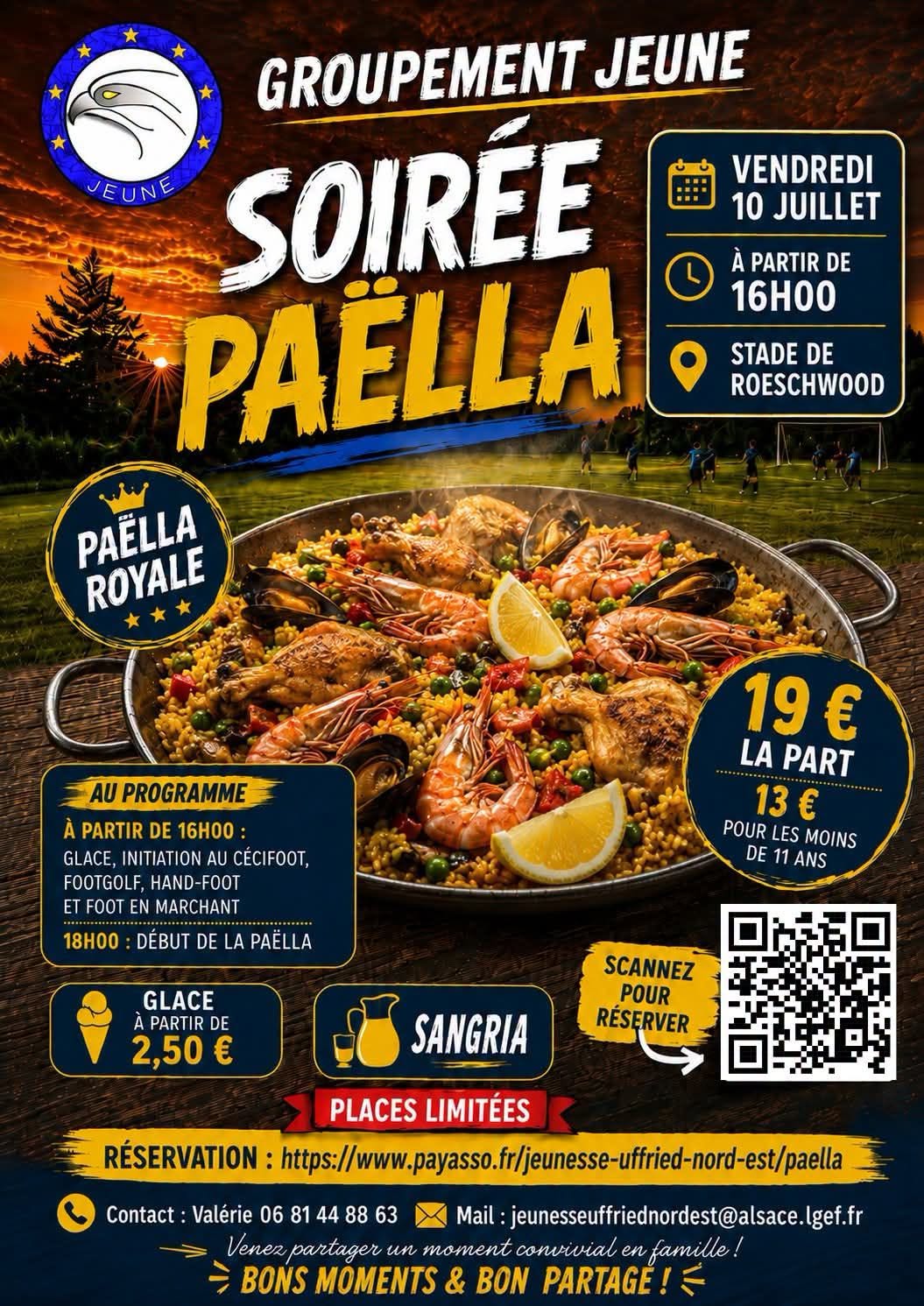 Soirée paella de la Jeunesse de l'UFFRIED